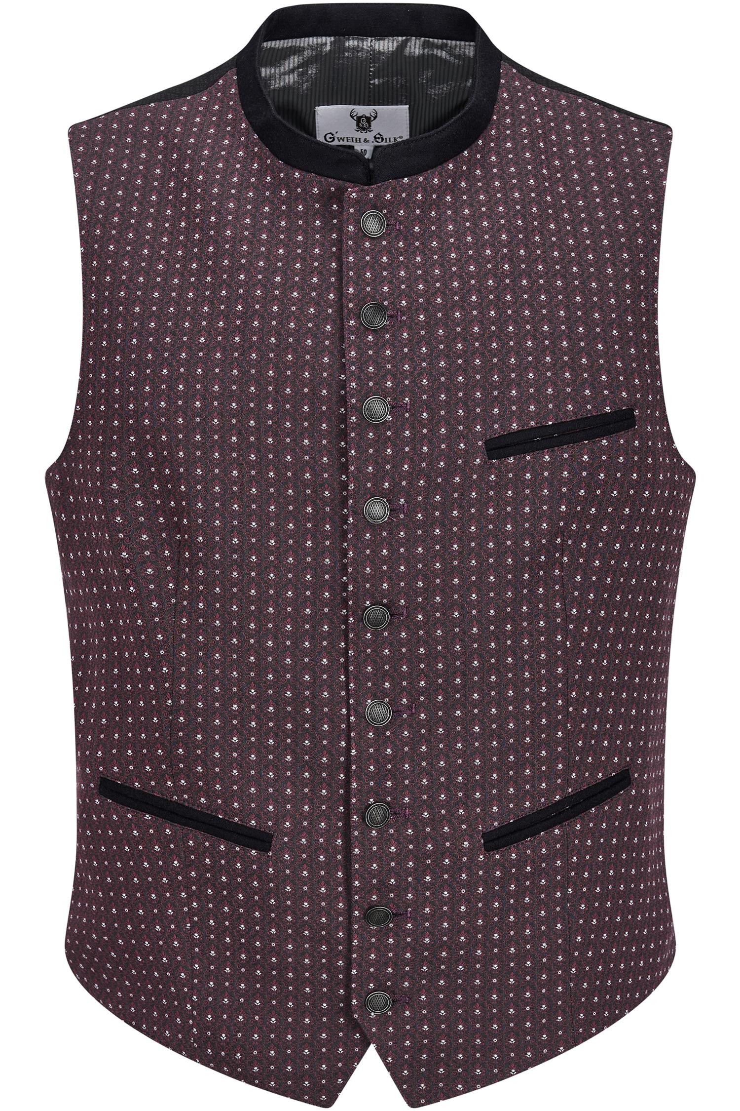 Gweih & Silk Weste Abens in Bordeaux